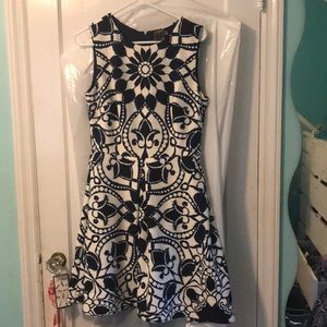 Navy blue and white dress By Taylor size 10
